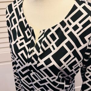 Newport News Monochrome Geometric Mini Dress